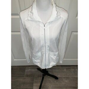 Zenergy Chico's Golf White Mesh Light weight Jacket size 0 (2)